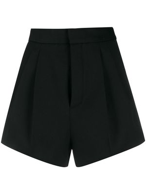 Saint Laurent pleated detail tailored style shorts - Black
