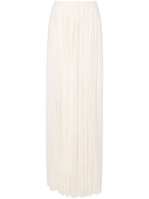 Saint Laurent pleated maxi skirt - Neutrals