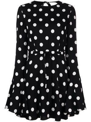 Saint Laurent polka dot-print belted minidress - Black
