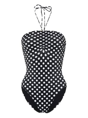 Saint Laurent polka-dot swimsuit - Black