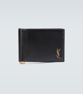 Saint Laurent Portadoll leather money clip wallet