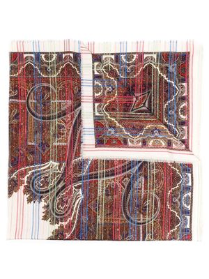 Saint Laurent Pre-Owned 1970s paisley print scarf - Red