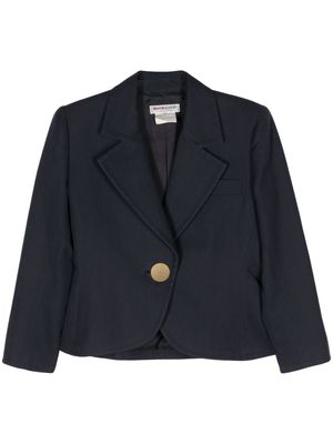 Saint Laurent Pre-Owned 1980 single-breasted blazer - Blue