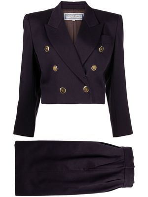 Saint Laurent Pre-Owned double-breasted skirt suit - Purple