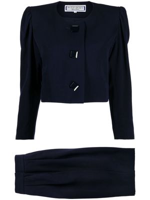 Saint Laurent Pre-Owned single-breasted skirt suit - Blue