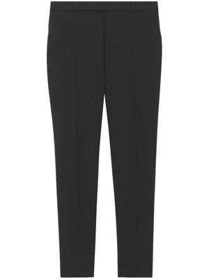 Saint Laurent pressed-crease virgin wool tailored trousers - Black