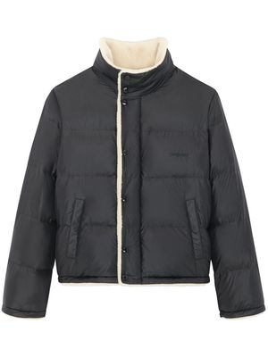 Saint Laurent puff down shearling-lined jacket - Black