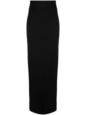 Saint Laurent rear-slit maxi skirt - Black