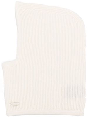 Saint Laurent rib-knit cashmere balaclava - White