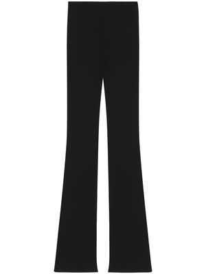 Saint Laurent ribbed flared trousers - Black