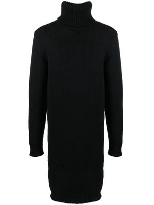Saint Laurent ribbed-knit extra-long jumper - Black