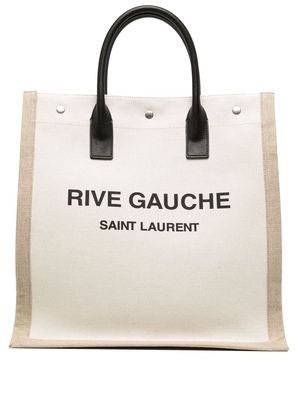 Saint Laurent Rive Gauche North/South tote bag - Neutrals