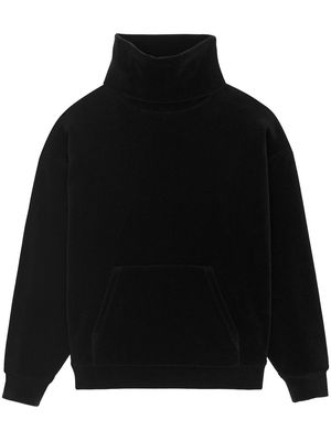 Saint Laurent roll neck velvet jumper - Black