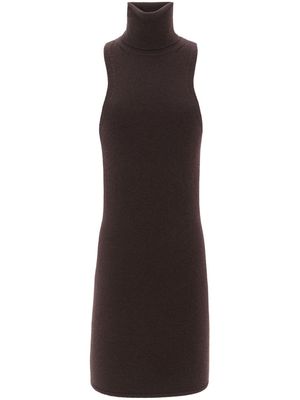 Saint Laurent roll-neck wool dress - Brown