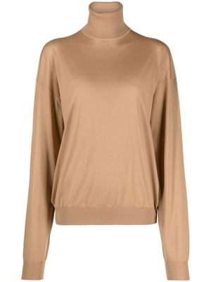 Saint Laurent roll-neck wool jumper - Neutrals