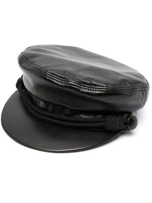 Saint Laurent rope-detail baker boy cap - Black