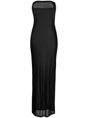 Saint Laurent semi-sheer strapless dress - Black