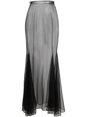 Saint Laurent sheer tulle skirt - Black