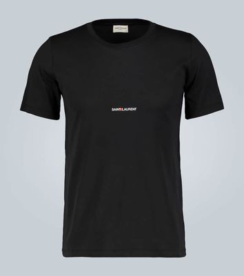 Saint Laurent Signature logo cotton T-shirt