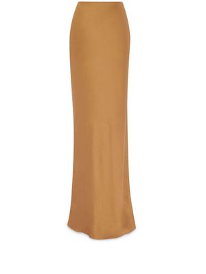 Saint Laurent silk floor-length skirt - Neutrals