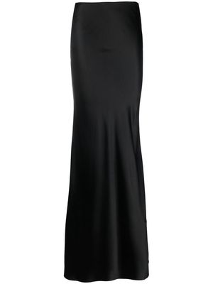 Saint Laurent silk maxi skirt - Black