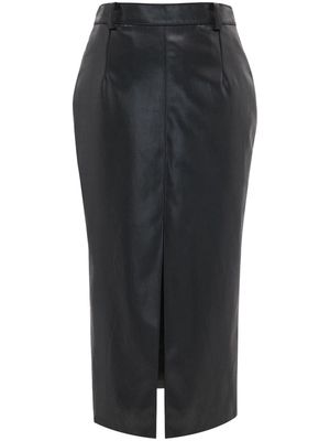 Saint Laurent silk pencil midi skirt - Black