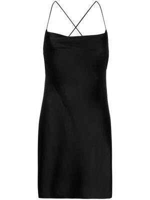 Saint Laurent silk slip minidress - Black