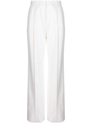 Saint Laurent silk wide-leg trousers - White