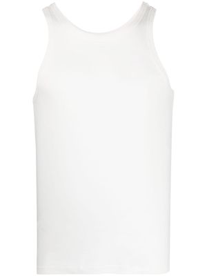 Saint Laurent sleeveless cotton tank top - White