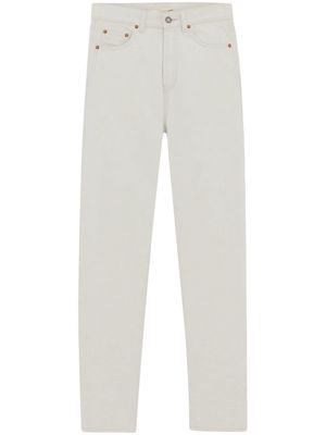 Saint Laurent slim-cut high-rise jeans - White