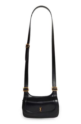 Saint Laurent Leather Medium Charlie Crossbody Bag in Black