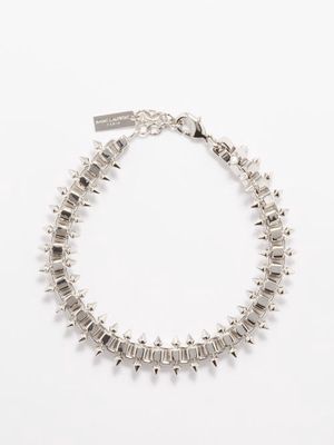 Saint Laurent - Spiked Chain Bracelet - Womens - Silver