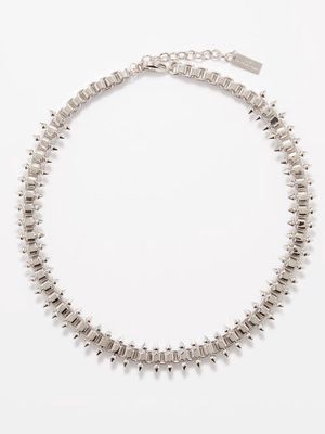 Saint Laurent - Square And Spikes Necklace - Womens - Silver