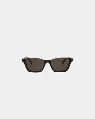 Saint Laurent Square Frame Sunglasses in Black Black Black