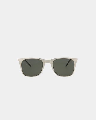 Saint Laurent Square Frame Sunglasses in Silver Silver Grey