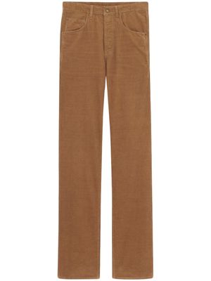 Saint Laurent straight-leg corduroy trousers - Brown