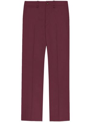 Saint Laurent straight-leg cotton trousers - Purple