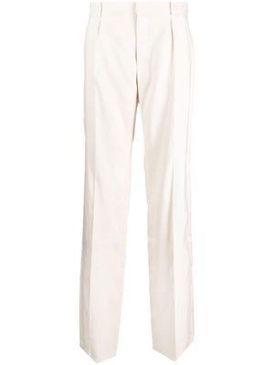 Saint Laurent straight-leg silk trousers - Neutrals