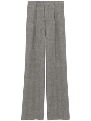 Saint Laurent straight-leg wool trousers - Grey