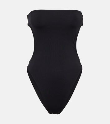 Saint Laurent Strapless cutout swimsuit