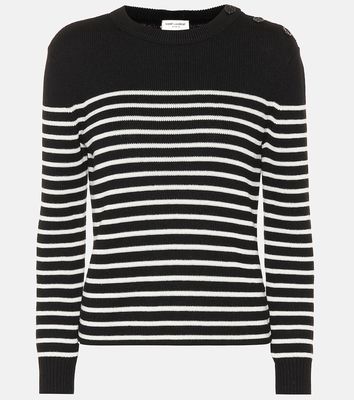 Saint Laurent Striped cotton and wool sweater