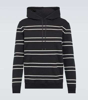 Saint Laurent Striped cotton fleece hoodie
