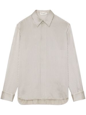 Saint Laurent striped silk shirt - Grey