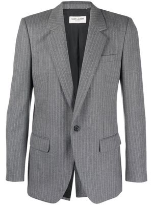 Saint Laurent striped single-breasted blazer - Grey