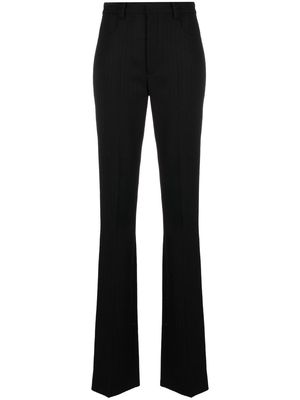 Saint Laurent striped straight-leg trousers - Black