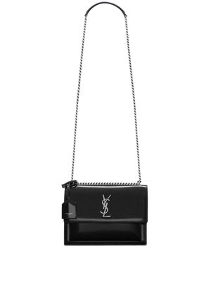 Saint Laurent Sunset logo-lettering shoulder bag - Black