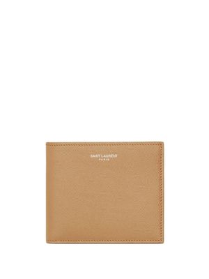 Saint Laurent textured leather wallet - 2654 -TEAK WOOD