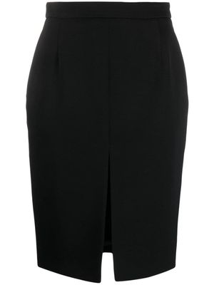 Saint Laurent Tuxedo wool pencil skirt - Black