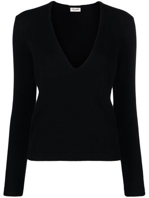 Saint Laurent V-neck cashmere jumper - Black