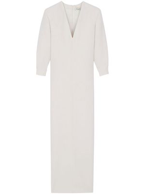 Saint Laurent V-neck maxi dress - Neutrals